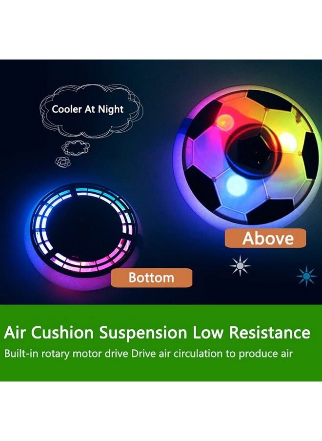 VGRASSP Hover Soccer Ball, Soft Eva Material Foam Bumper Air Indoor Football Made in India for Kids, Toy with Multi Colour LED Lights, Best Gifts for Toddlers, Boys and Girls (Color as per Stock)