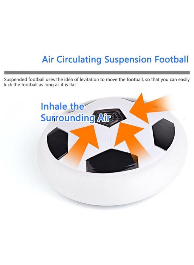 VGRASSP Hover Soccer Ball, Soft Eva Material Foam Bumper Air Indoor Football Made in India for Kids, Toy with Multi Colour LED Lights, Best Gifts for Toddlers, Boys and Girls (Color as per Stock)