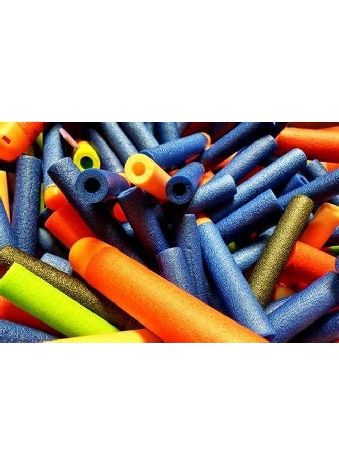 HOME BUY Hollow Out Soft Foam Refill Darts for N-Strike Elite Series Blasters white & blue - White & Blue (bullet 50)