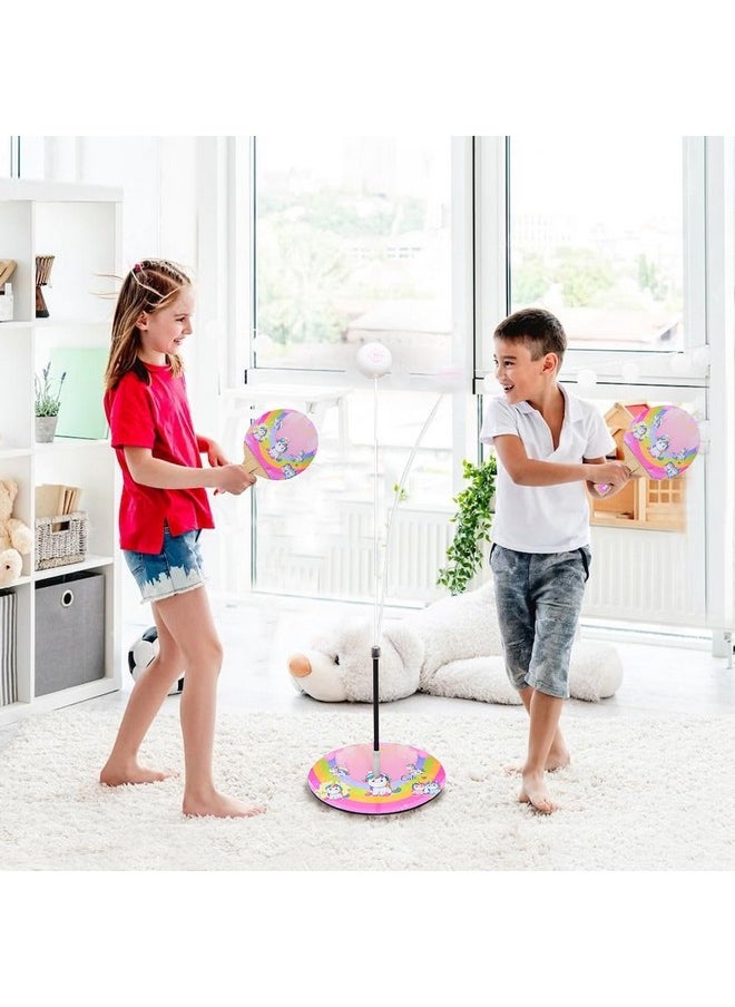 Wembley Table Tennis Trainer Toys for Kids 5 6 7 Years Age Indoor Outdoor Games for Boys Girls Adults Teenagers - BIS Approved - Unicorn, Multicolor