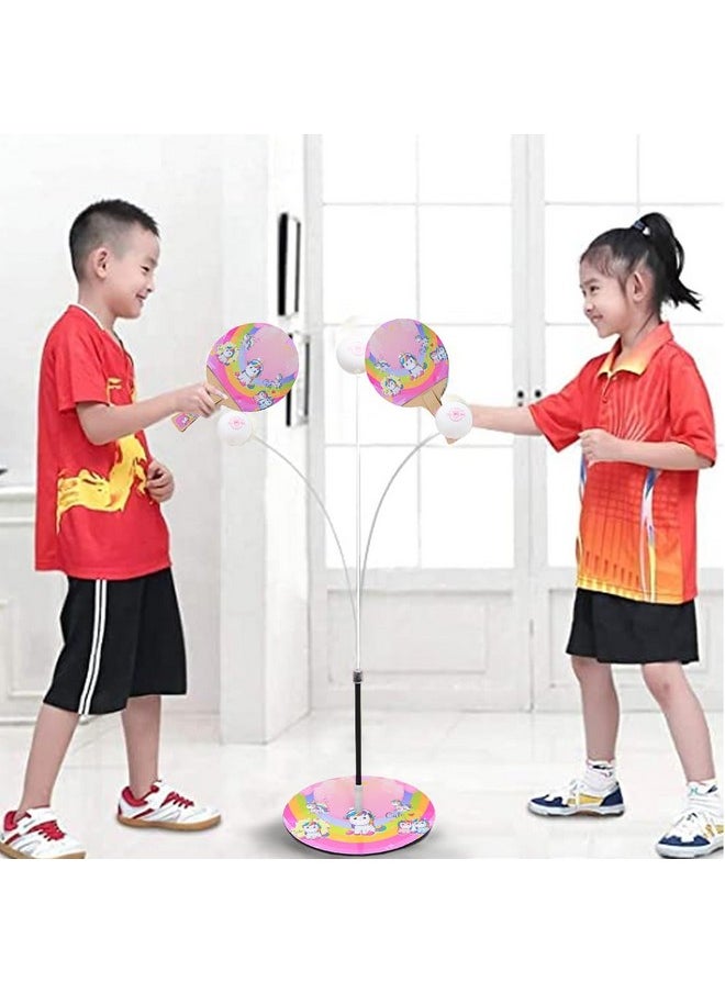 Wembley Table Tennis Trainer Toys for Kids 5 6 7 Years Age Indoor Outdoor Games for Boys Girls Adults Teenagers - BIS Approved - Unicorn, Multicolor