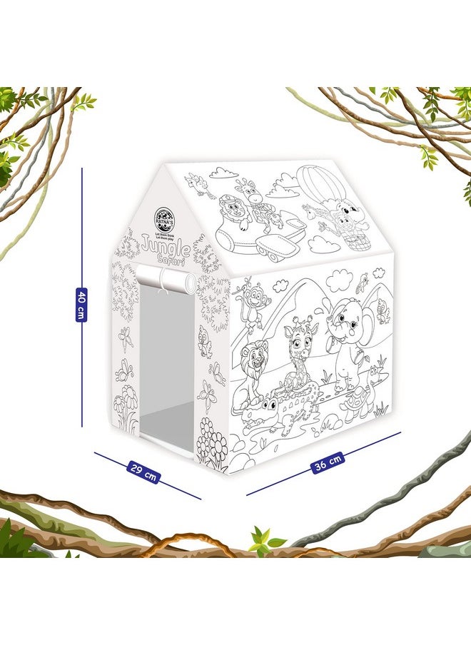 My Colouring Hut Jungle Theme (36 x 29 x 40 cm) DIY for Kids 3+Years