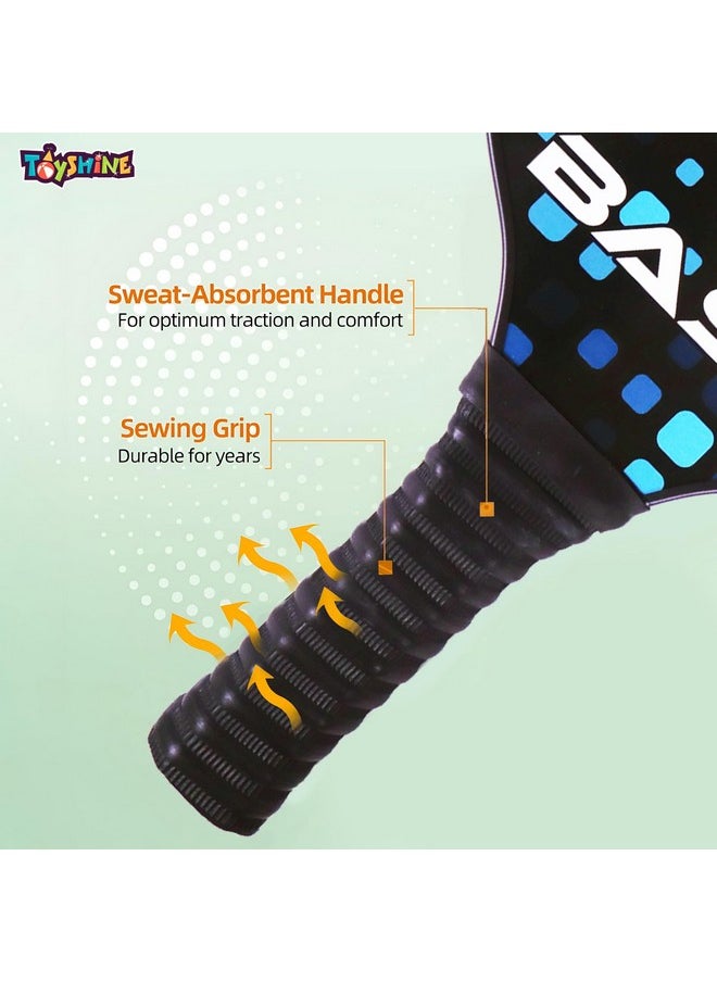 Toyshine Speed Up Wooden Pickleball Paddles Set - 2 Lightweight Rackets with 2 Pickleballs Fun Play Game for All Ages Indoor Outdoor Garden Ground Park Play