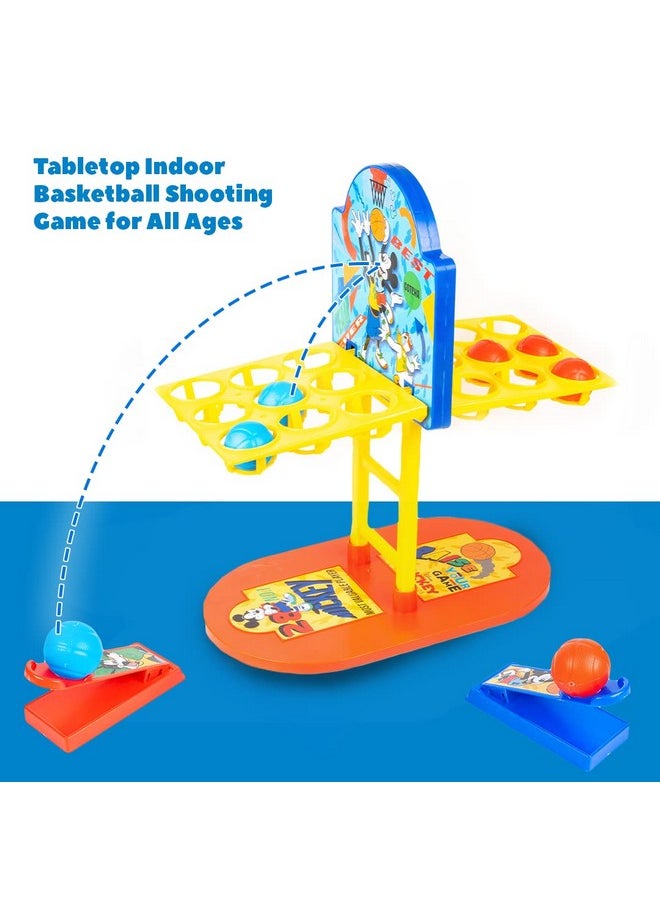 Ratna's Twin Arcade Basketball | Mickey & Friends Theme Tabletop Indoor Game for 2 Players, Age 5+