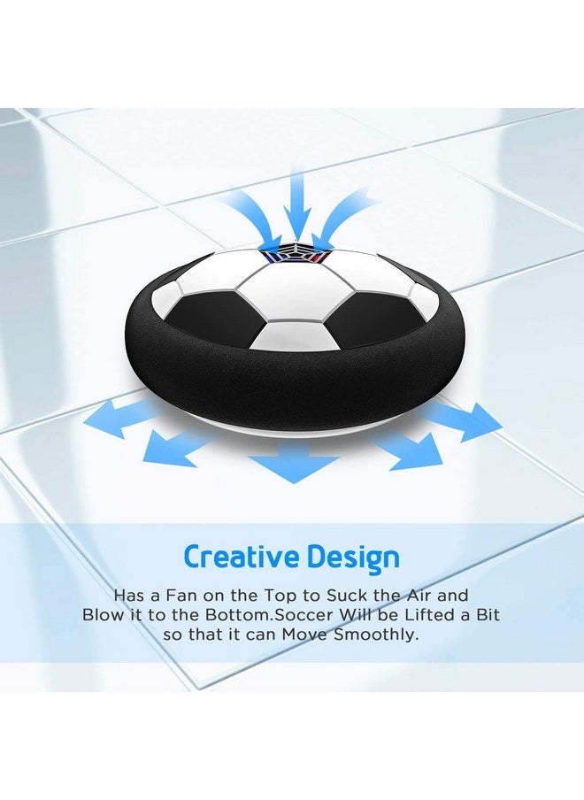 Storio Hover Football | Indoor Floating Hoverball | Disc with Soft Foam Bumpers | Colorful LED Lights | Air Football Soccer Game for Kids | Made in India | BIS-Approved (Yellow)