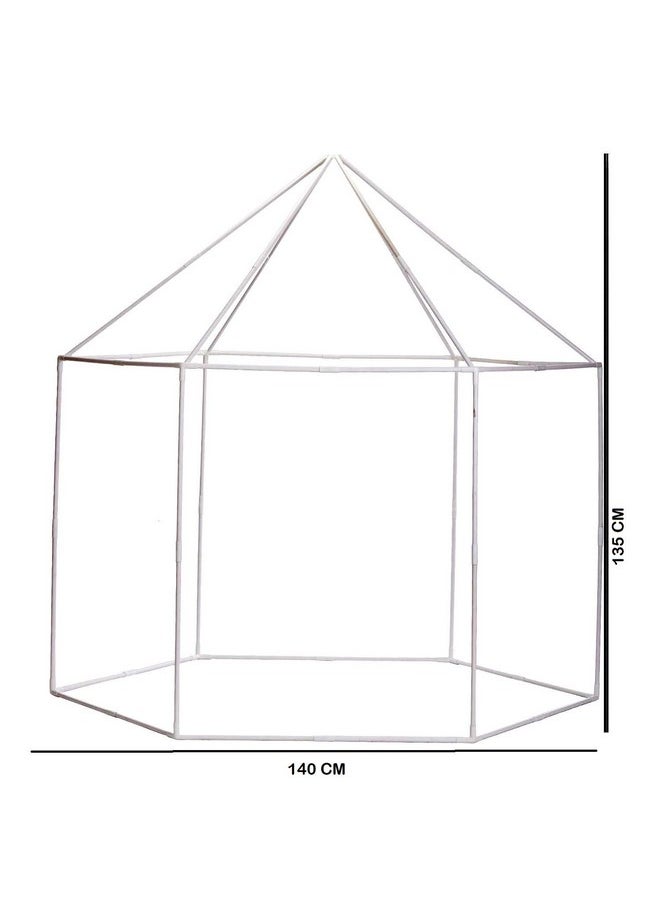 FunBlast Portable&Foldable Hexagon Polyester Tent House for Kids-Castle Playhouse Durable Tent for Children Indoor&Outdoor for 3+ Yrs Kids (Pink), Tent House Theme
