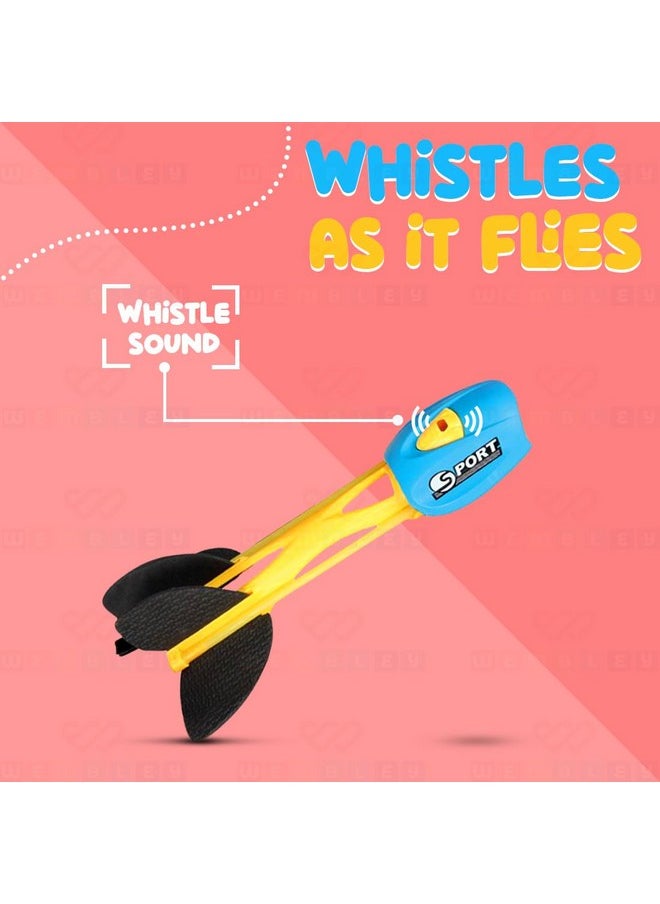 Wembley Finger Rockets - Colorful Foam Rocket Launcher for Kids, Stocking Stuffers Outdoor Toys, Safe & Reusable Rubber Rockets