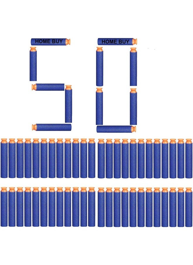 home buy Pack of 50 Pcs Foam Dart Bullets, Round Head, Blue