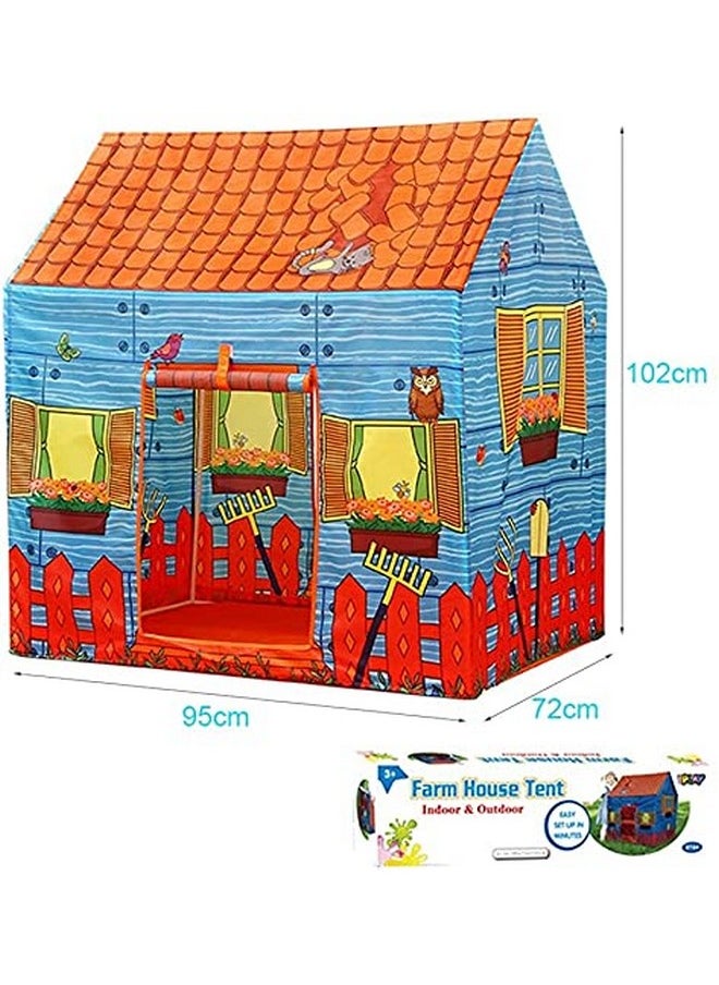 Toyshine Farm House Kids theme theme tent house Play Tent for kid Girls and Boys Playhouse - Multicolor