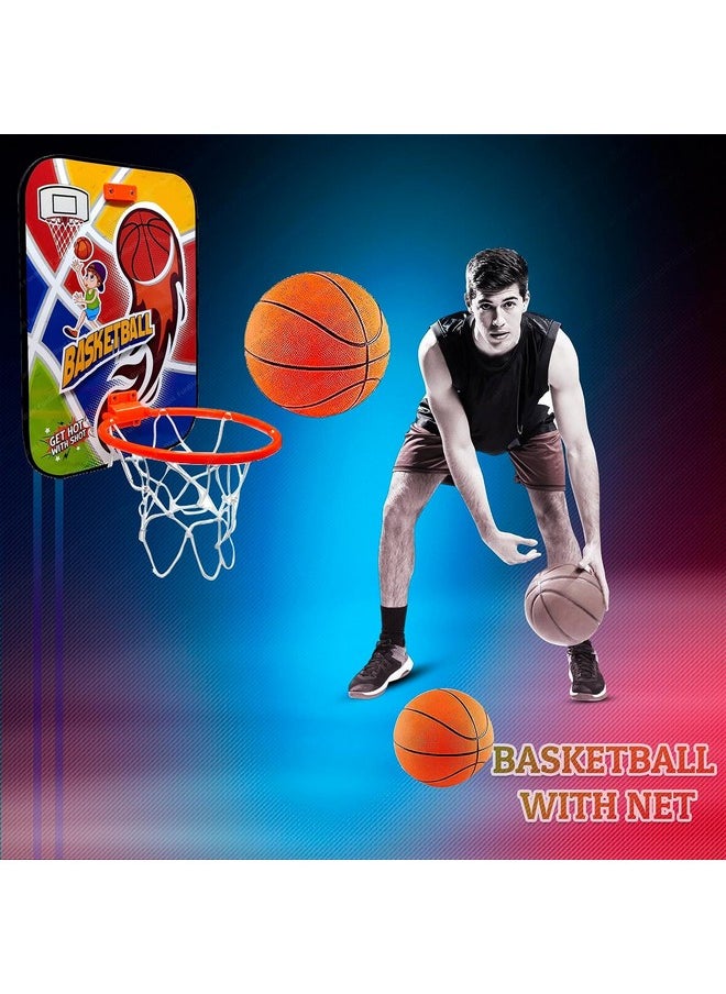 FunBlast Basketball for Kids - Wall Mount Adjustable Basket Ball Kit for Kids, Basketball Hoop for Kids, Kids Basketball Toys, Indoor and Outdoor Games for Boys & Kids