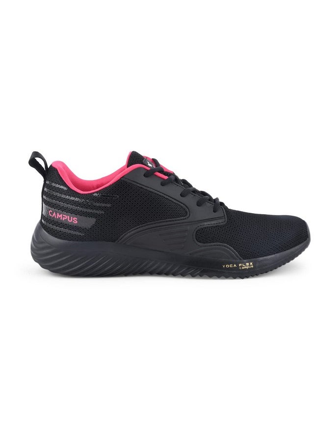 Campus Women's Noor Plus BLK/Rani Running Shoes - 6UK/India Noor Plus