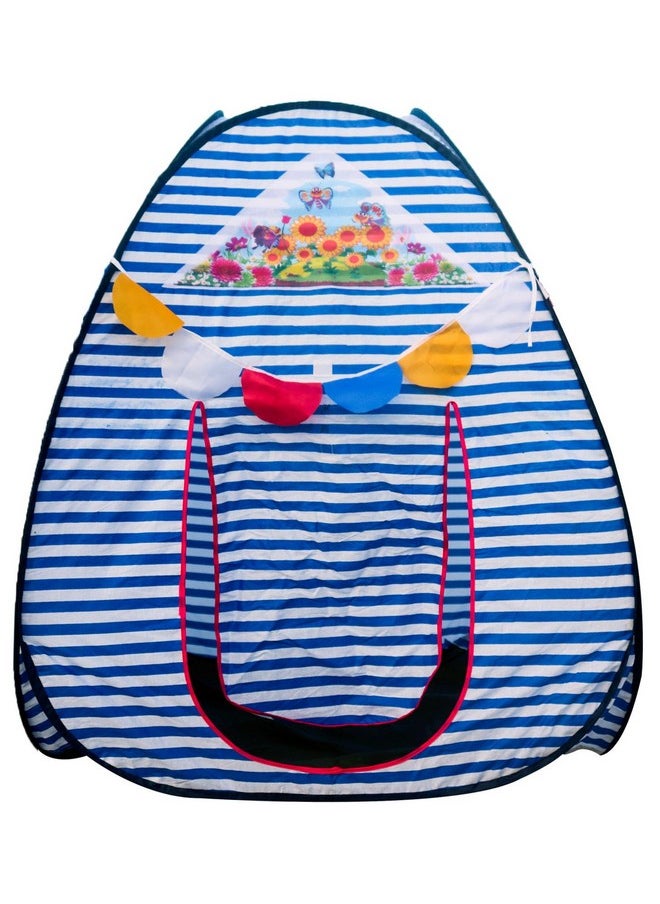 Homecute Igloo Type Foldable Popup Kid's Play Tent House (Small Size Blue-White)