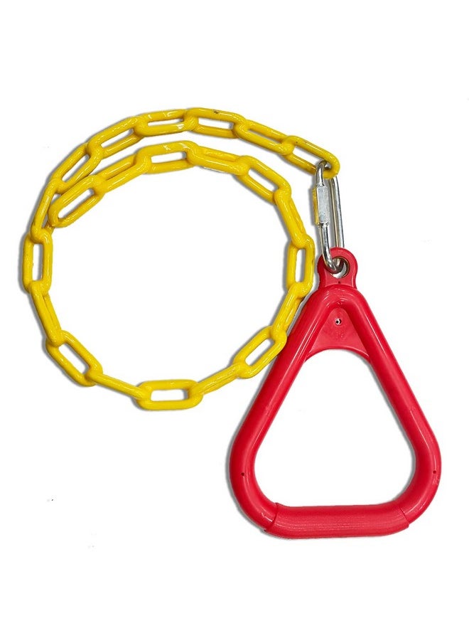 Toy Park Gym Trapeze Ring Set for Kids/Adults Trapeze Bar Flying Pull up Ring Sports Outdoor & Indoor Gym Swing (Red)