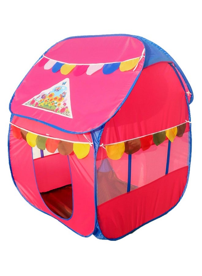 Homecute Foldable Pop Up Hut Type Kids Toys Small Size Play Tent House for Boys and Girls. (Pink)