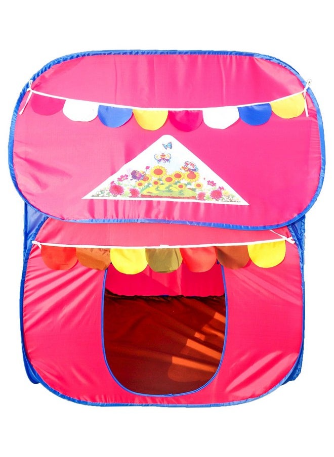 Homecute Foldable Pop Up Hut Type Kids Toys Small Size Play Tent House for Boys and Girls. (Pink)