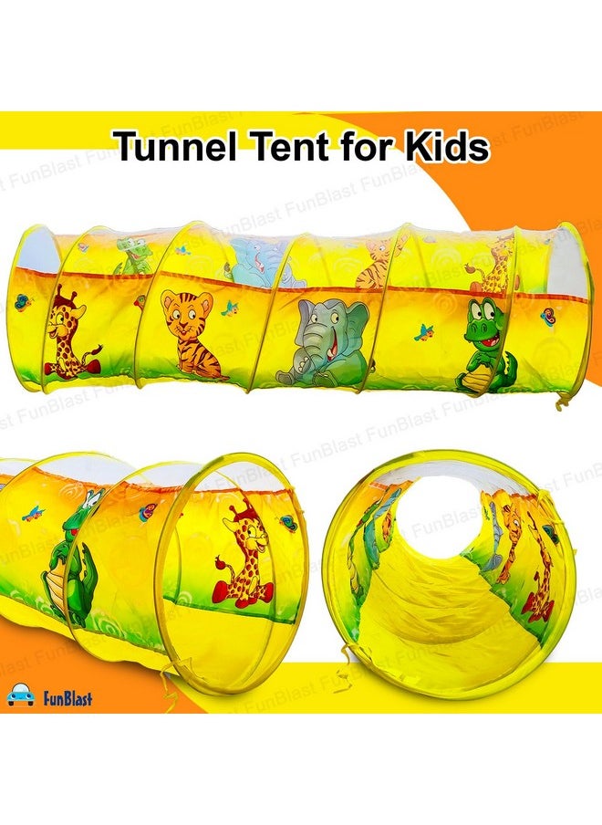 FunBlast Kids Pop up Indoor & Outdoor Tunnel for Toddlers, 6 Feet Long Foldable Tunnel Tent for Kids, Pop-Up Activity Toys for Kids - Multicolor