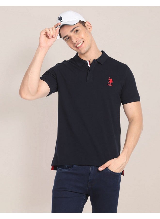 U.S. POLO ASSN. Men's Solid Slim Fit T-Shirt (USOEN1POLO39_Navy