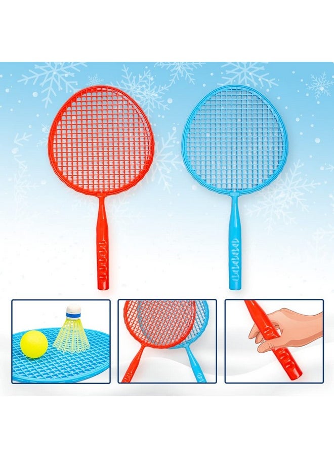 Ratna's Happy Time Tini Mini Badminton Set Plastic for Indoor & Outdoor Play for Kids & Adults (Assorted Colours)