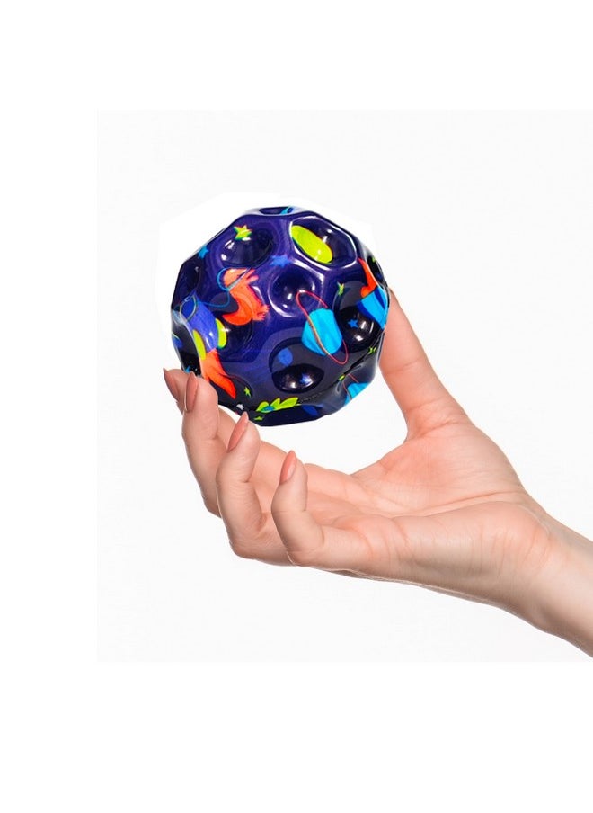 VGRASSP Super Bouncy Rubber Moon Ball Toy for Kids and Adults with Craters - High Bounce, Textured Grip, Perfect for Playtime Fun - Soft Foam Ball (Pack of 12) Multicolor