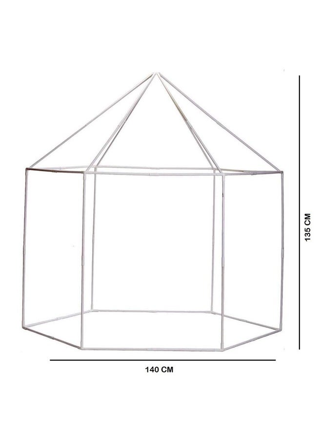 FunBlast Portable&Foldable Hexagon Polyester Tent House for Kids-Castle Playhouse Durable Tent for Children Indoor&Outdoor for 3+ Yrs Kids (Blue), Tent House Theme