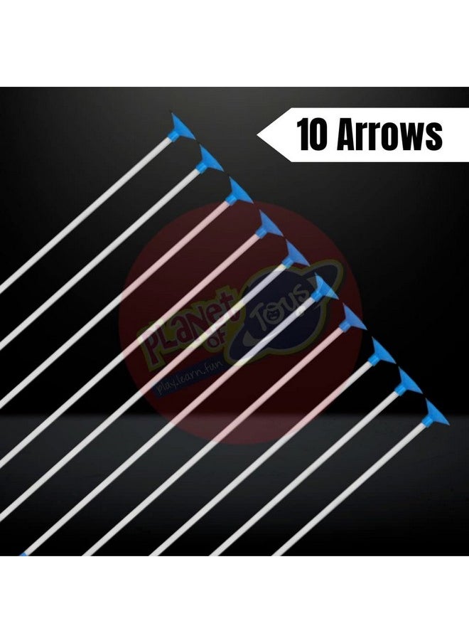 Planet Of Toys 10 Arrows for Archery Set for Kids (10 Spare Arrow) Outdoor/Indoor Target Game for Kids - (Blue)