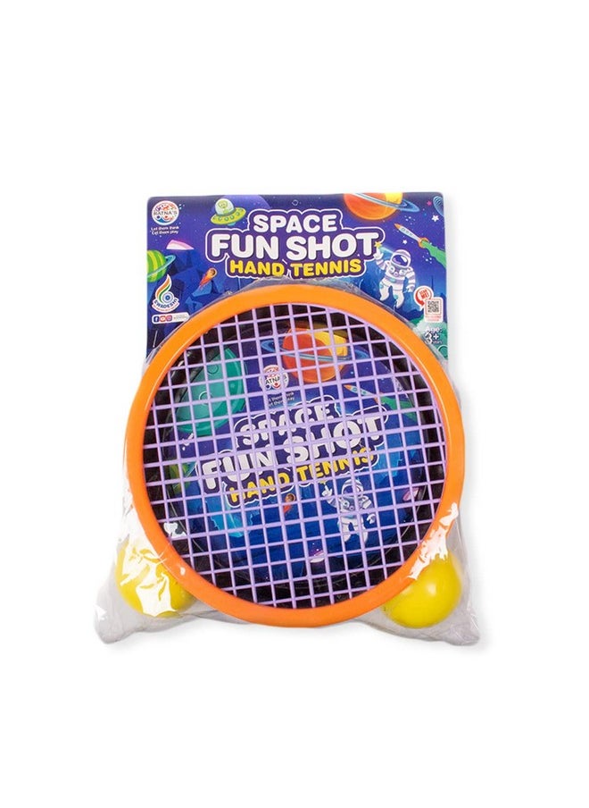 Ratna's Fun Shot Hand Tennis Sporty Game for Kids to Play Tennis with Racquets Getting Fixed on Your Palm (Space)