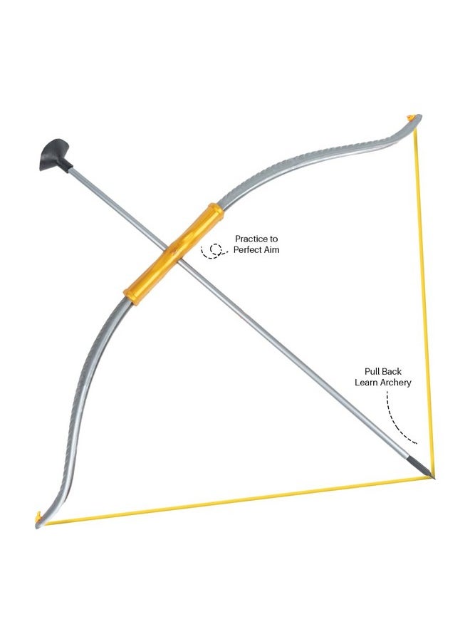 Ratna's Shiva Bow and Arrow Set with Trishul & 3 Suction Cup Tip Arrows Target Game Plastic Toy Set for Kids