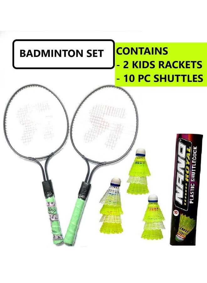Toyshine 3 in 1 Super Sports Combo for Age 3 - 7 Years | Cricket | Badminton | Football -Multi Color
