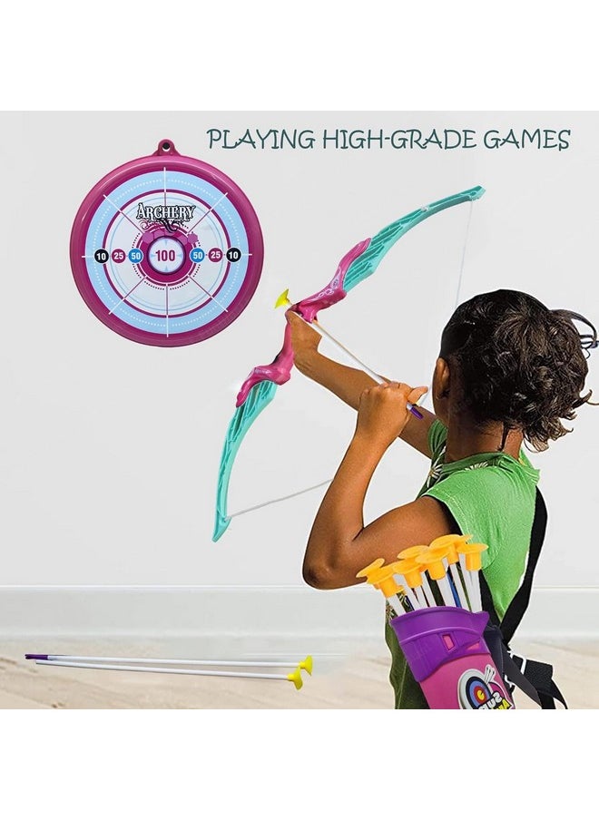 FunBlast Bow and Arrow Toy Set - Target Shooting Archery Toy Set, Real Action Shooting Bow and Arrow, Indoor and Outdoor Shooting Game, 1 Bow and 3 Arrow (B)
