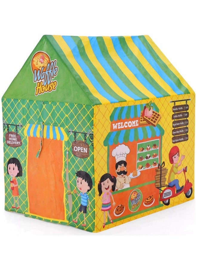 Toyshine waffle house tent house,play tent for kids,pretend playhouse,made in india- Multi color, Tent House Theme
