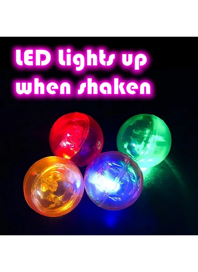 VGRASSP Emoji Faced 2.5 Inch Diameter LED Light Up Bouncy Ball Toy for Kids - Blinking Colorful Lights When Bounced - Return Gift - Color and Emoji Design As Per Stock (Pack of 2)
