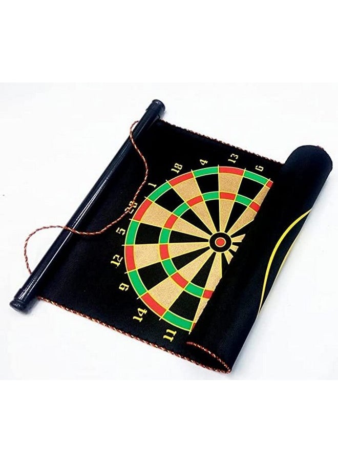 VGRASSP 15 Inch Magnetic Dart Board Game for Kids, Double Sided Foldable Dart Board Game Toy for Kids with 4 Free Magnetic Darts