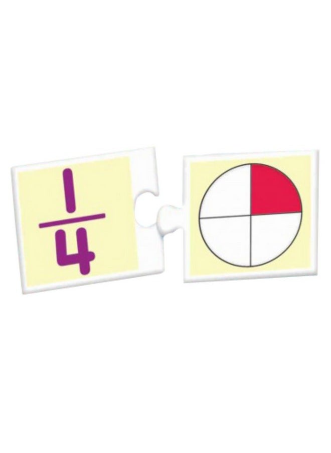 Creative's Fun with Fractions | Math Educational Game | Numbers Fun Game | 28 Sets of Two Piece Match-ups, an Activity Book for 6 & Up Kids