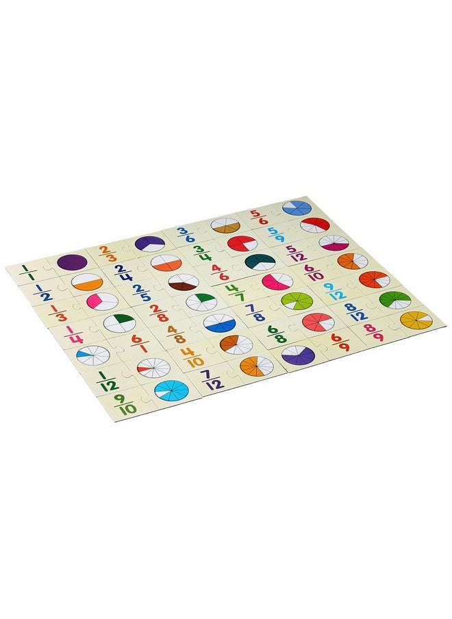 Creative's Fun with Fractions | Math Educational Game | Numbers Fun Game | 28 Sets of Two Piece Match-ups, an Activity Book for 6 & Up Kids