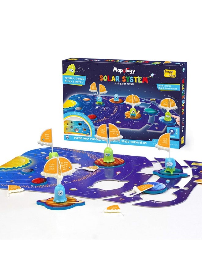 Imagimake Mapology - India's Space Odyssey- Learn About Indian Rockets & Satellites, Solar System Educational Toys, Puzzles for Kids for Age 5 Years+, Best Gift for Boys & Girls,72 pieces