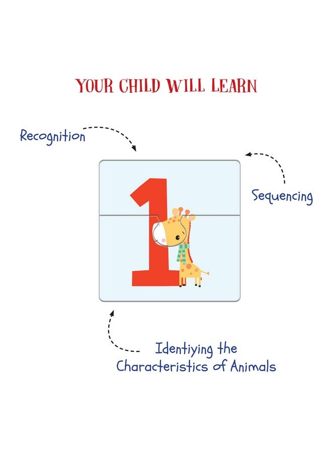 Fisher Price My First Numbers Puzzles and Board Book for 3+ Yrs Kids | 12 Puzzles with 2 Pcs Each and 1 Board Book