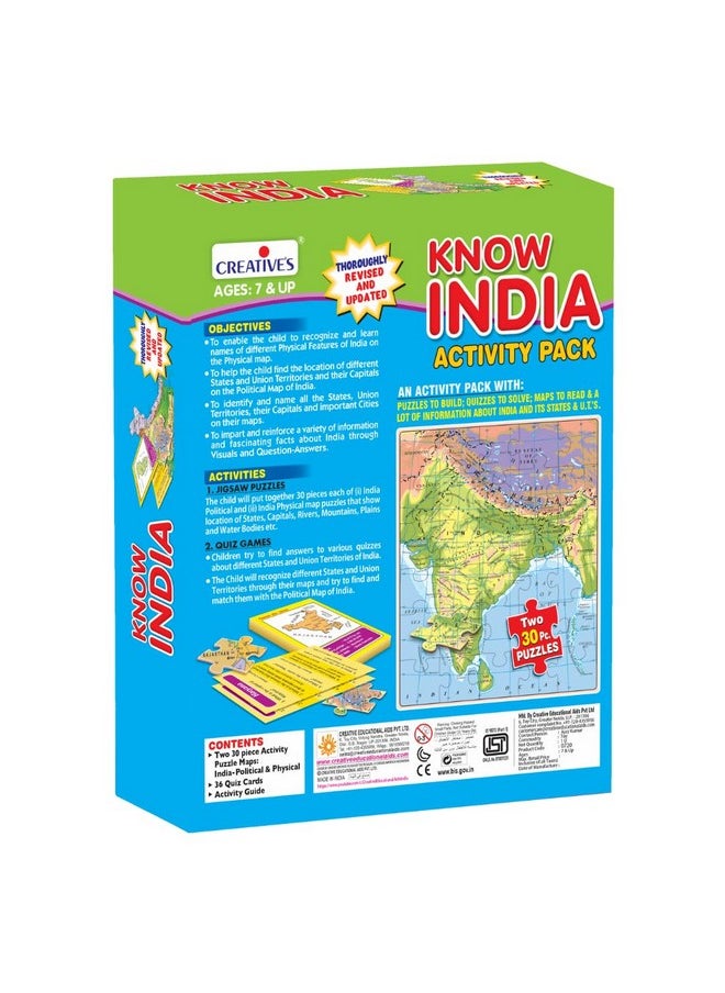 Creative’s Know India | Map Puzzles| Learning & Educational | Jigsaw Puzzles | Learning Games for Kids | Educational Puzzle Games | Geography Puzzles for Ages 7 & up