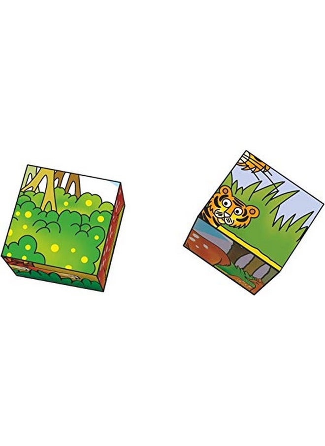 Creative Educational Aids P. Ltd. Kid Animal Puzzle Cubes (Multi-Color, 12 Cubes)