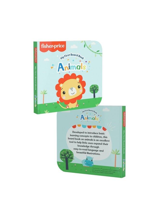 Fisher Price My First Animals Puzzles and Board Book for 3+ Yrs Kids | 12 Puzzles with 2 Pcs Each