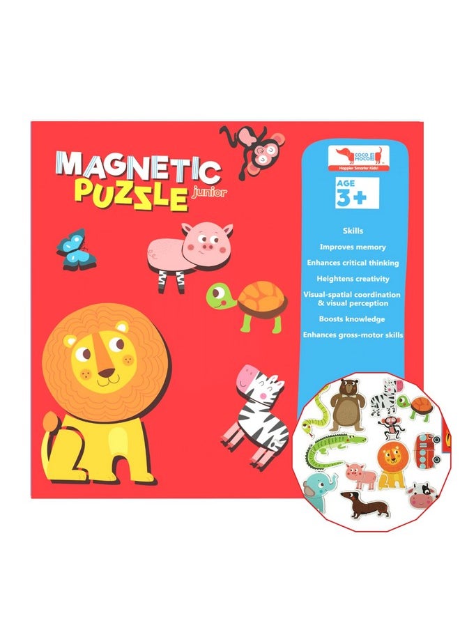 CocoMoco Kids Magnetic Puzzles for Kids | 30+ Pieces Animal Puzzle | Birthday Return Gifts for Kids Ages 2 3 4 5 Years Boy Girl Montessori Learning Toys for 2+ Years