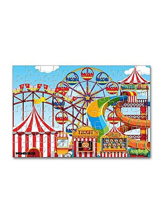 WONDRBOX 60 pcs Carnival Theme Jigsaw Puzzle Birthday Party Favor and Return Gifts for Kids Ages 5 6 7 8 9 10 11 12 Year Old Boys and Girls | Pack of 12