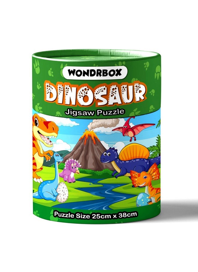WONDRBOX 60 pcs Dinosaur Theme Jigsaw Puzzle Birthday Party Favor and Return Gifts for Kids Ages 5 6 7 8 9 10 11 12 Year Old Boys and Girls