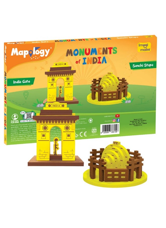 Imagimake Mapology Monuments Mini Sets - Educational Toy For Boys & Girls Above 5 Years - Assorted Pack Of 6, Kid