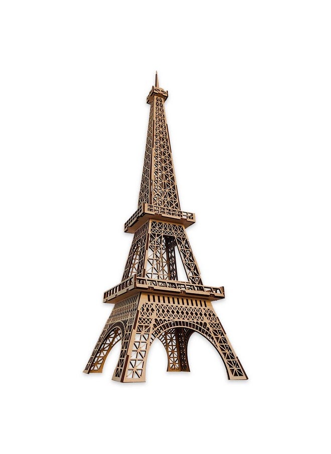 Webby DIY 3D Wooden Art & Craft Eiffel Tower Model Kit, Show Piece, Home & Office Table Decoration, Birthday Gift Puzzle Toy, 29 Pcs