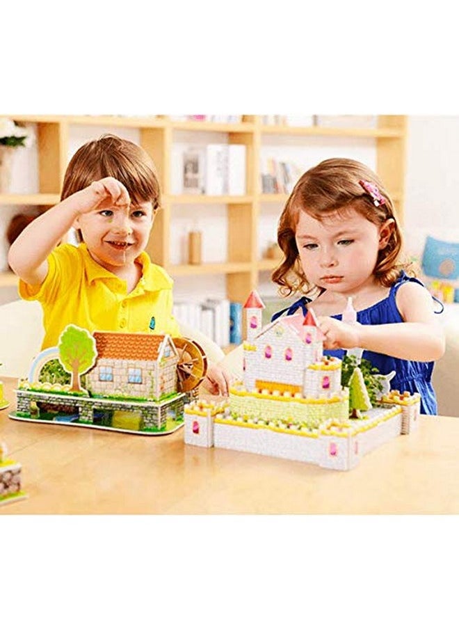 Webby DIY Rural Scenery Building Model 3D Jigsaw Puzzle with Real Plant Education Toy,34Pcs