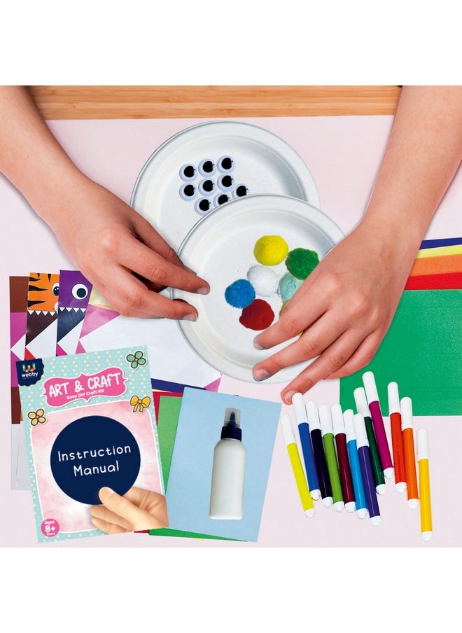 Webby DIY Hand Puppets Art and Craft Activity Kit | Hobby Kit | Decoration | School Projects | Craft Supply | Make 10 Hand Puppet | Return Gift for Kids