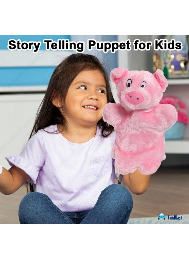 FunBlast Hand Puppets for Kids - Cute Animal Hand Puppet for Children, Hand Puppet Soft Toys, Hand Puppets for Storytelling, Fun Play Learning Toys for Kids (Pig;Multicolor)