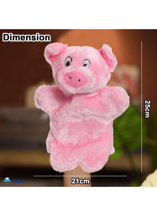 FunBlast Hand Puppets for Kids - Cute Animal Hand Puppet for Children, Hand Puppet Soft Toys, Hand Puppets for Storytelling, Fun Play Learning Toys for Kids (Pig;Multicolor)