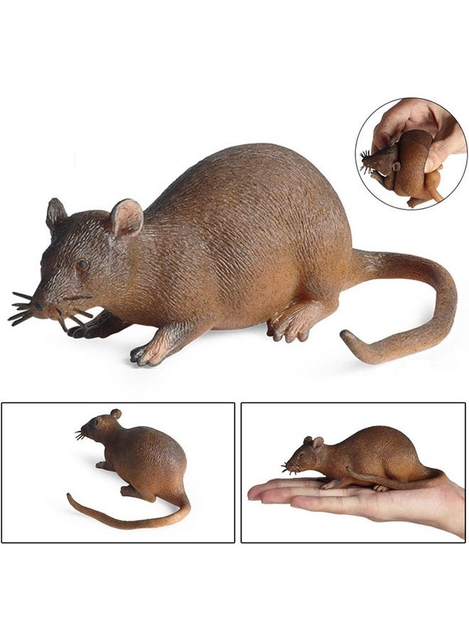 SUPER TOY Realistic Rat Toy for Kids Animal Figure Set, Mouse Figurine Set for Boys and Girls, Educational Cold Blooded Animal Set, Props Prank Soft Toy Lifelike Animal