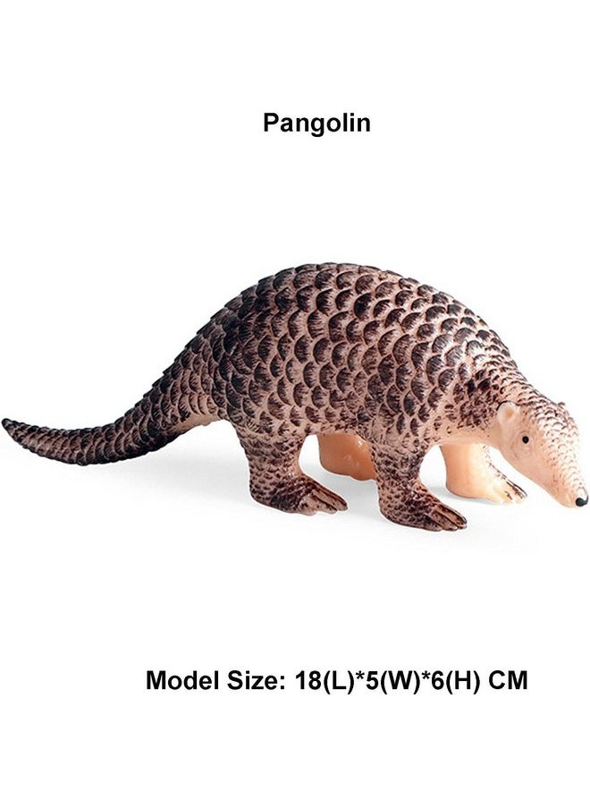 SUPER TOY Realistic Pangolin Animal Figure Toy Set for Boys and Girls, Educational Cold Blooded Soft Animal Set Props Prank Toy Lifelike Animal Replica